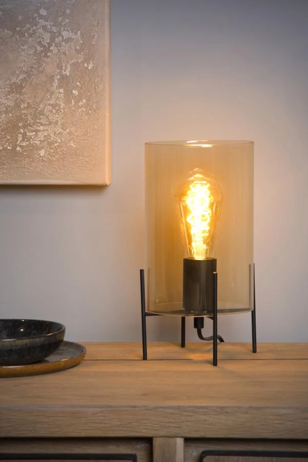 Lucide STEFFIE - Tischlampe - Ø 15 cm - 1xE27 - Amber - Ambiente 1